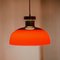 Space Age Kartell KD7 Orange Pendant Lamp, 1960s 6