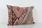 Funda de cojín hecha a mano Kilim rosa pastel turco vintage, Imagen 3