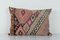 Vintage Turkish Pink Pastel Kilim Handmade Cushion Cover 1