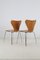 Model 3107 Chairs in Pine Wood by Arne Jacobsen for Fritz Hansen, 1976, Set of 2 4