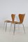Modell 3107 Stühle aus Kiefernholz von Arne Jacobsen für Fritz Hansen, 1976, 2er Set 5