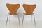 Modell 3107 Stühle aus Kiefernholz von Arne Jacobsen für Fritz Hansen, 1976, 2er Set 7