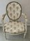 Louis XVI Style White Limed Medallion Chairs, Set of 2 14