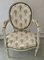 Louis XVI Style White Limed Medallion Chairs, Set of 2, Image 14