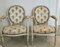 Louis XVI Style White Limed Medallion Chairs, Set of 2, Image 15