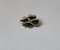 Spilla vintage a forma di quadrifoglio in argento di Hans Hansen, anni '60, Immagine 1