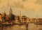 A. Horsmans, Vista de una ciudad holandesa, principios del siglo XX, óleo sobre lienzo, enmarcado, Imagen 4