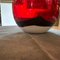 Vaso sferico in vetro di Murano rosso, bianco e nero di Carlo Moretti, anni '90, Immagine 5
