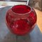 Kugelförmige Vase aus Muranoglas in Rot, Weiß & Schwarz von Carlo Moretti, 1990er 2