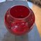 Kugelförmige Vase aus Muranoglas in Rot, Weiß & Schwarz von Carlo Moretti, 1990er 3