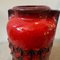 Fat Lava German Red and Black Ceramic Vase, 1970s 3