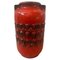 Fat Lava German Red and Black Ceramic Vase, 1970s 1