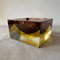Modernist Yellow and Brown Sommerso Murano Glass Ashtray attributed to Mandruzzato, 1970s 4