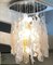 Lámpara de araña modernista grande en cascada de cristal de Murano atribuida a Mazzega, años 70, Imagen 5