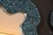 Grands Miroirs Ondulés en Verre de Murano Texturé Bleu Turquoise 16