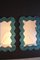 Large Wavy Turquoise Blue Textured Murano Glass Mirrors, Set of 2, Image 7