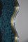 Grands Miroirs Ondulés en Verre de Murano Texturé Bleu Turquoise 21
