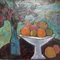 Artista olandese, Natura morta di vaso e frutta, anni '50, Olio su tela, Immagine 5