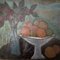 Artista olandese, Natura morta di vaso e frutta, anni '50, Olio su tela, Immagine 3