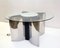 Italian Space Age Coffee Table in Steel with Lighting, 1970s 5