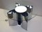 Italian Space Age Coffee Table in Steel with Lighting, 1970s, Image 3