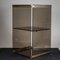 Cabinet in Smoked Tempered Glass and Brass-Plated Metal with Mirror by Pierangelo Gallotti for Gallotti e Radice, 1970s 2