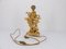 Lámpara de mesa Hollywood Regency con base de bronce y cuarzo de Claude Victor Boeltz, años 80, Imagen 6