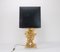 Hollywood Regency Tischlampenfuß aus Bronze & Quarz von Claude Victor Boeltz, 1980er 3