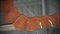 Italienischer Konsolen-/Wandspiegel aus Muranoglas & Messing in Orange, 2000 7