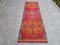 Red Orange Soft Hallway Rug, 1960s 1