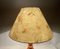 Large Carved Wood Buffet Table Lamp with Handmade Paper Lampshade, 1970s 7