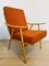 Orange Boomerang Armchair from Ton, Former Czechoslovakia, 1960s 2