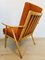 Orangefarbener Boomerang Sessel von Ton, Ehemalige Tschechoslowakei, 1960er 9