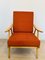 Orange Boomerang Armchair from Ton, Former Czechoslovakia, 1960s, Image 3