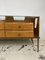 Italienisches Sideboard aus Holz, Wurzelholz & Messing, 1950er 2