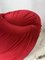 Italian Sculptural Chair in Red Silk, 1980s, Image 8