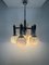 Lámpara de araña de 5 luces con estructura de metal cromado y esferas de cristal de Murano de Ettore Fantasia and Gino Poli para Sotis, años 60, Imagen 8