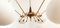 Sputnik Brass and Glass 6-Light Chandelier, Image 3