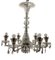 Large Art Deco Murano Glass Chandelier, 1940s 2