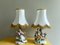 Italian Porcelain Dresden Style Romantic Figural Table Lamps by Capodimonte, 1930s, Set of 2 1