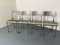 Modernist Architectural Stainless Steel Dining Chairs, 1980s, Set of 4 13