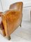 Art Deco Tan Leather Club Armchairs, France, 1930s, Set of 2 12