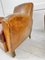 Art Deco Tan Leather Club Armchairs, France, 1930s, Set of 2, Image 12