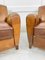 Hellbraune Art Deco Leder Clubsessel, Frankreich, 1930er, 2er Set 7