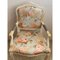 Ivory and Pink Floral Chair, Image 2