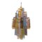 Multicolored Squared Murano Glass Chandelier by Simoeng 1