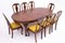 Mesa y sillas de comedor antiguas, Norte de Europa, años 20. Juego de 9, Imagen 2
