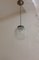 Lampada da soffitto in ottone con paralume sferico in vetro, anni '70, Immagine 1