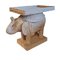 Mesa española vintage de mimbre con forma de elefante, Imagen 1