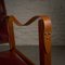 Red Leather Safari Chair by Kaare Klint for Rud. Rasmussen, Denmark, 1950s, Image 11